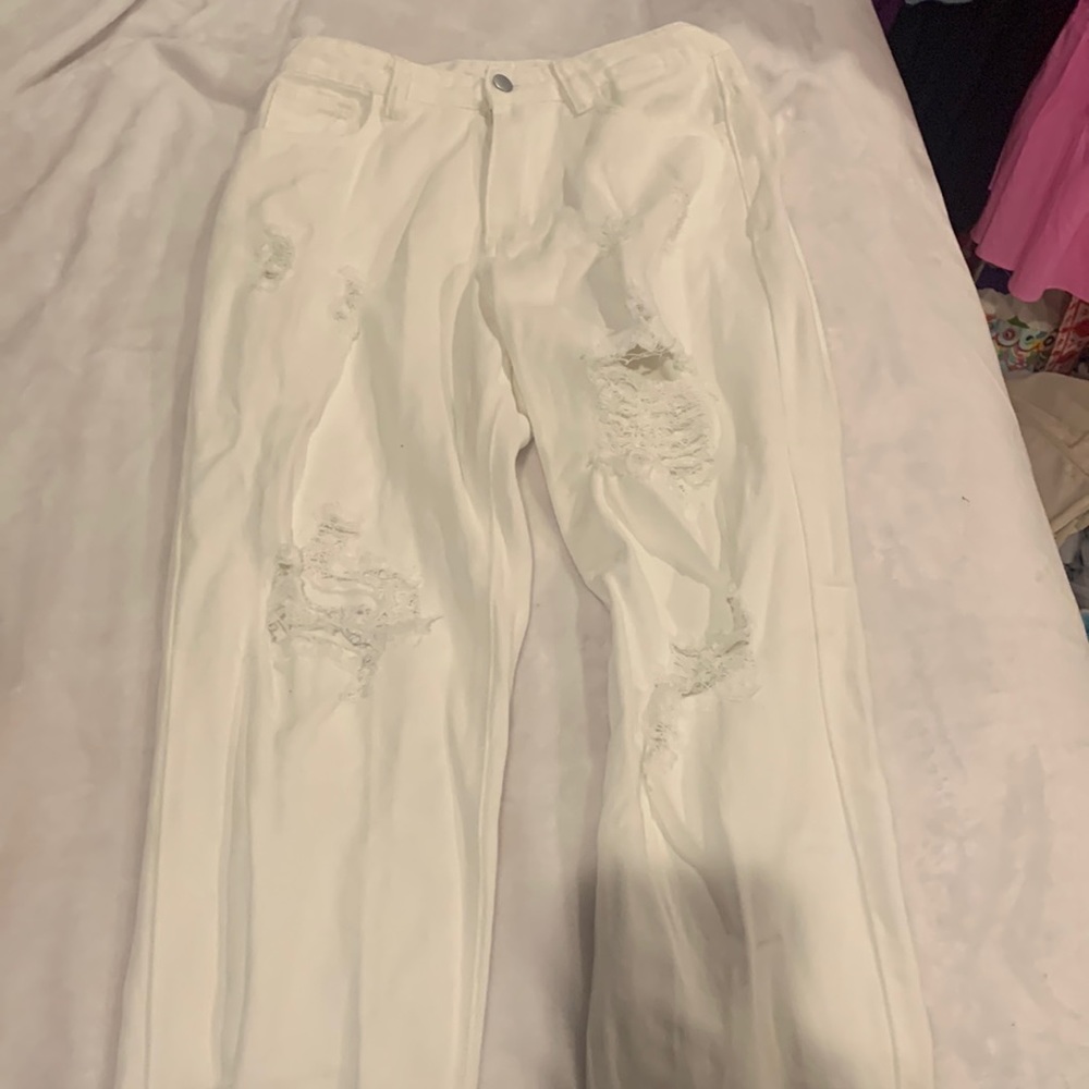 White Ripped Jeans